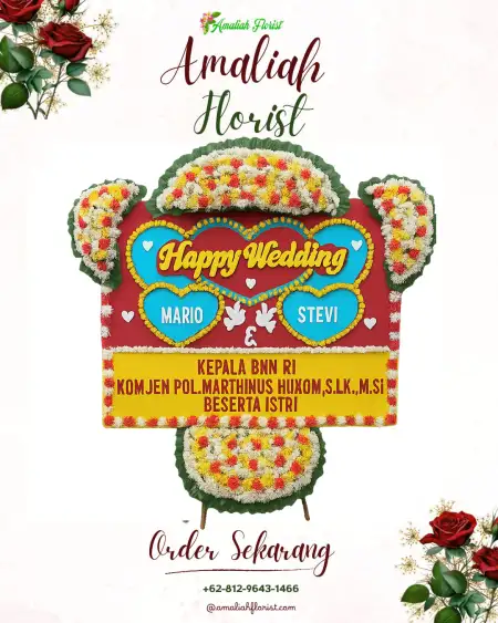 Papan Bunga Pernikahan Masirei